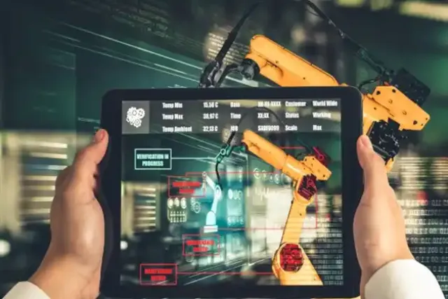 Industrie 4.0 Daten auf einem Tablet